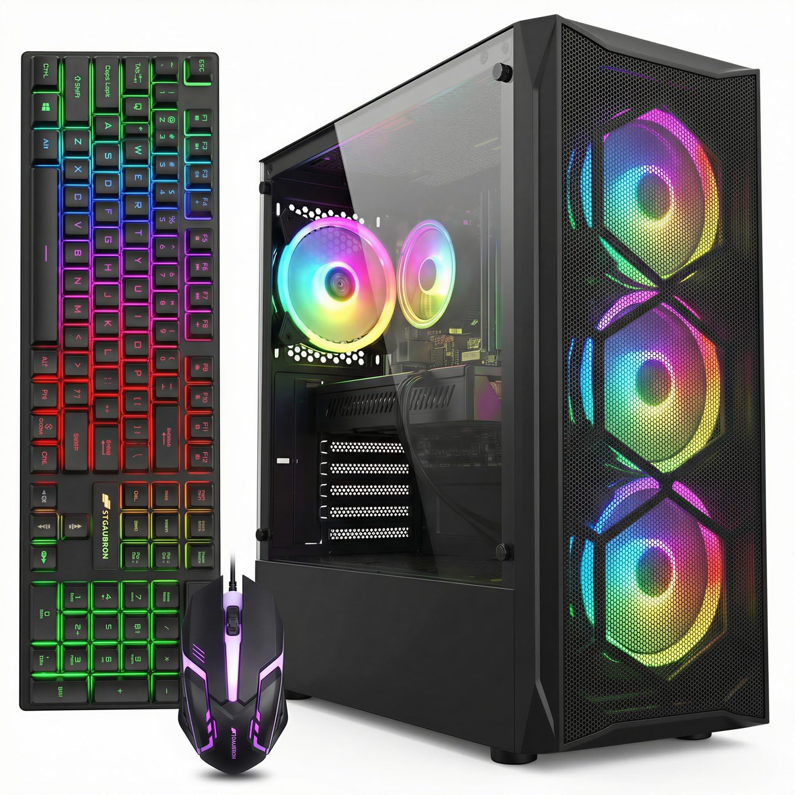 Gaming PC Desktop i7 3.9GHz | RX 580 8GB | 16GB RAM | 512GB SSD | WiFi 6 | RGB | Windows 11